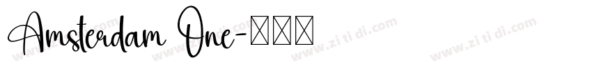 Amsterdam One字体转换